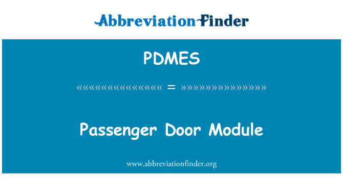 PDMES: Modulul de usa pasagerului