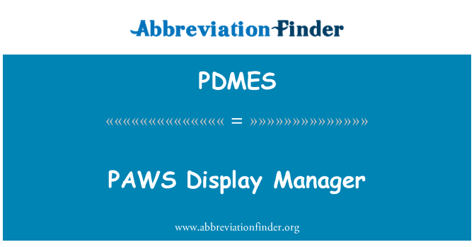 PDMES: Rheolwr arddangos PSCH