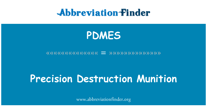 PDMES: Presisi kehancuran mesiu