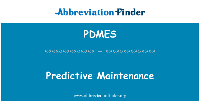 PDMES: งานบำรุงรักษา
