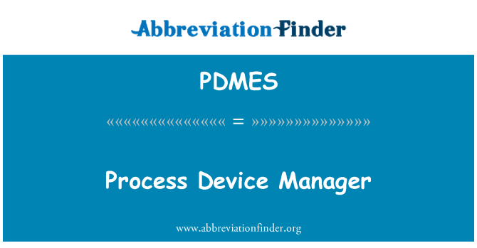 PDMES: İşlemi Aygıt Yöneticisi