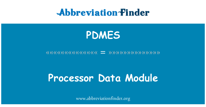 PDMES: Datový modul