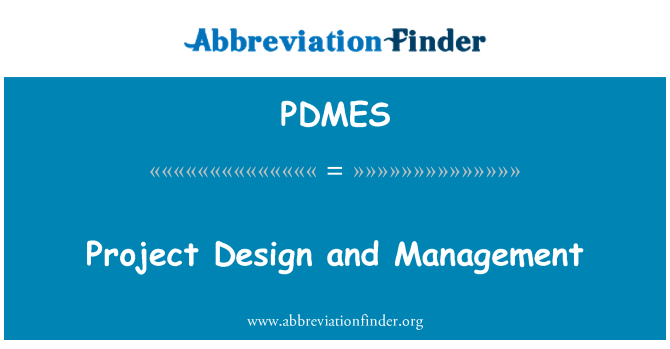 PDMES: Progettazione e gestione