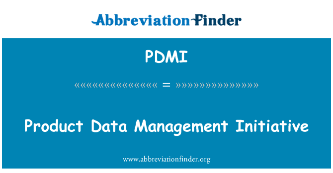 PDMI: Produkt Data Management Initiative