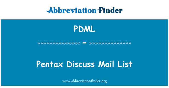 PDML: Pentax jiddiskutu lista tal-posta