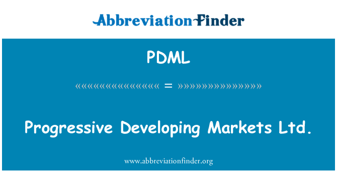 PDML: Progressive Developing Markets Ltd.