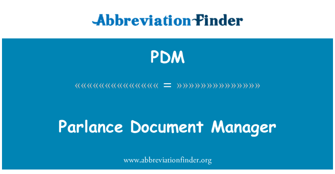 PDM: Maniġer tad-dokument ta ' l-parlance