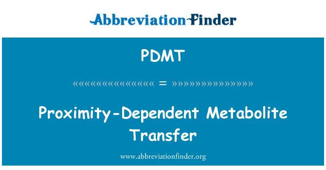 PDMT: Közelség-függő metabolit átadása