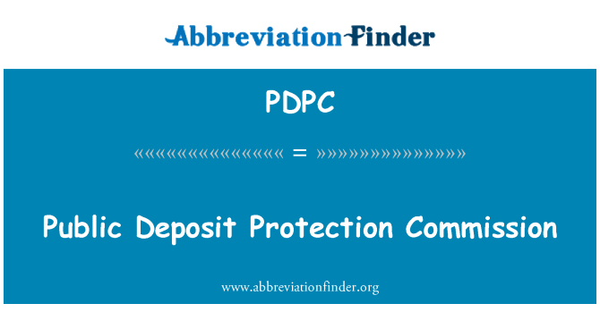 PDPC: Public Deposit Protection Commission