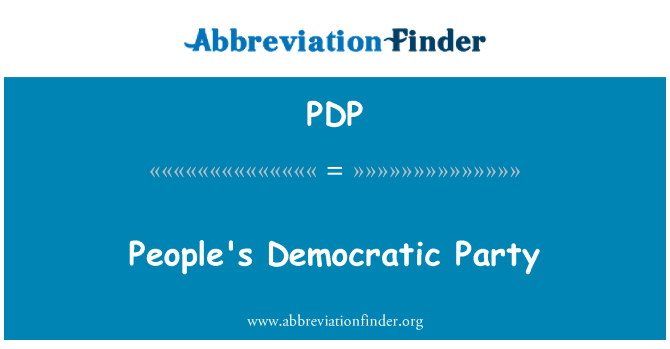 PDP: Plaid ddemocrataidd y bobl