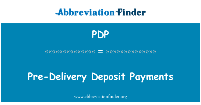 PDP: 發貨前存款付款