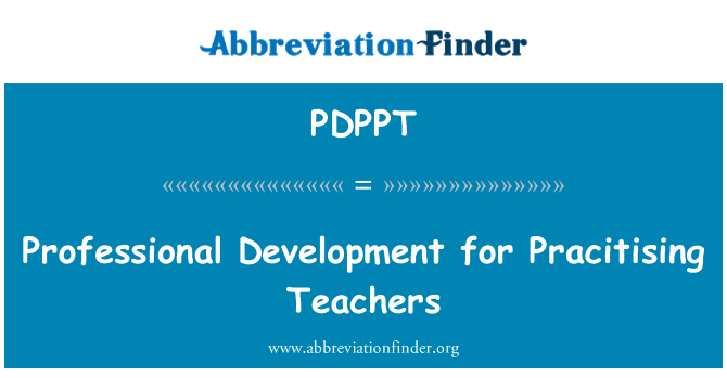 PDPPT: Kompetensutveckling för Pracitising lärare
