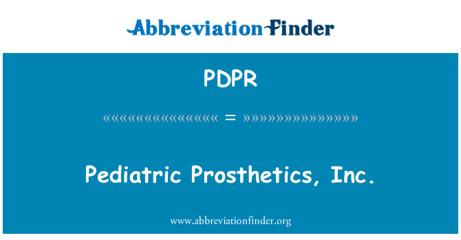 PDPR: Pediatrik protez A.ş.