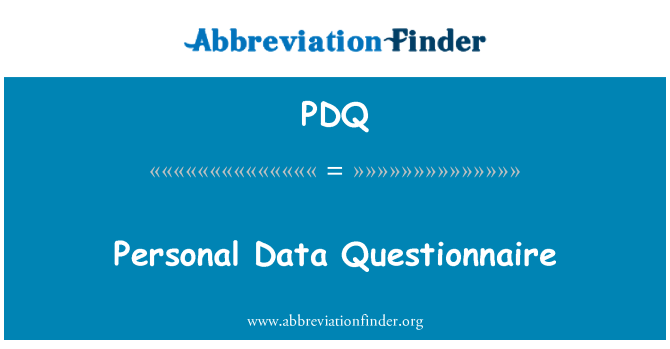 PDQ: Questionnaire enfòmasyon prive