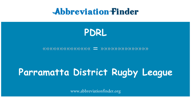 PDRL: Parramatta District Rugby League