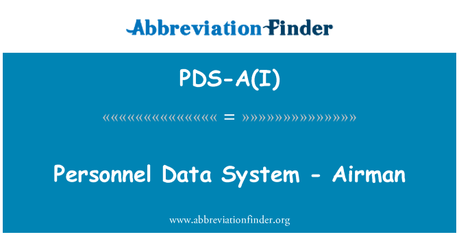 PDS-A(I): Sistema di dati del personale - Airman