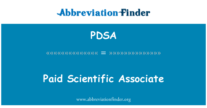 PDSA: Dibayar ilmiah Associate