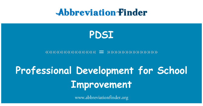 PDSI: Кваліфікації для поліпшення школи