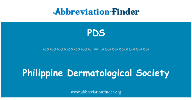PDS: Filipin Dermatologiques sosyete