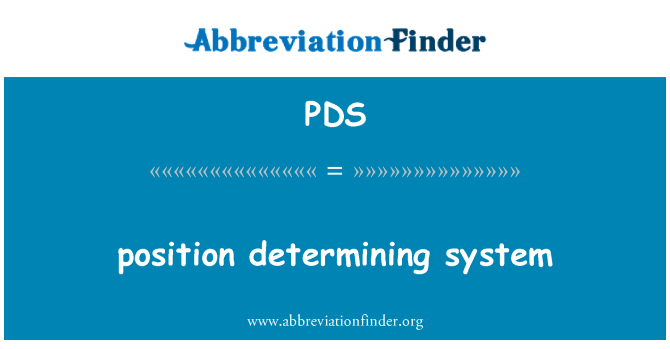 PDS: sistema de determinação de posição