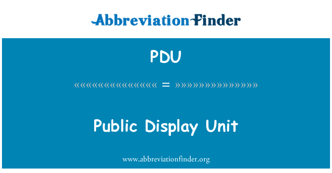 PDU: Ekspozisyon piblik inite w la