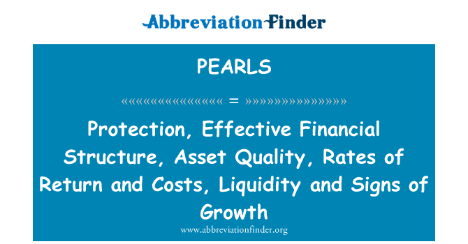 PEARLS: Pwoteksyon, èstrikti finansye Efficace, avantaj bon kalite, Taux de retou Et Frais, Liquidité Et Signes de Croissance