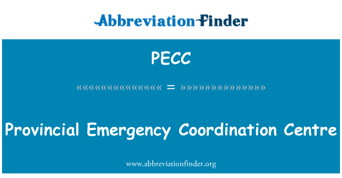 PECC: Centre de coordinació d'emergències Provincial
