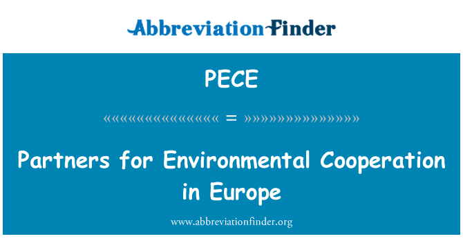 PECE: Partners for Environmental Cooperation in Europe