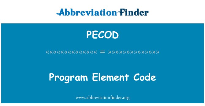 PECOD: Element programmacode