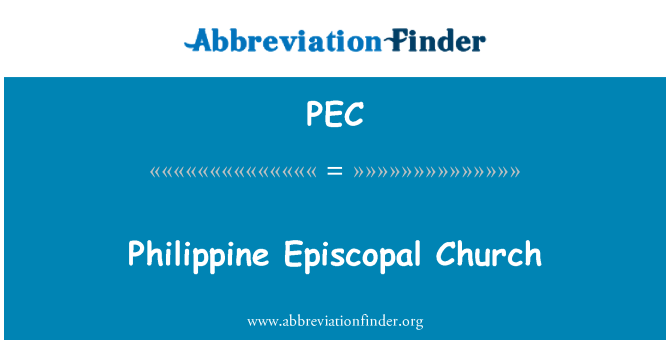 PEC: 菲律賓聖公會教堂
