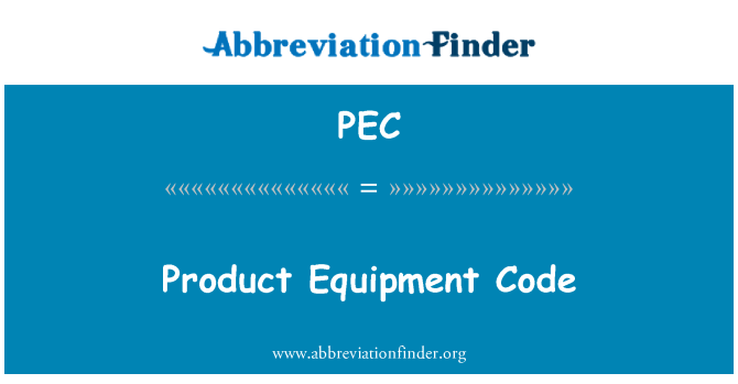 PEC: Produktkode udstyr