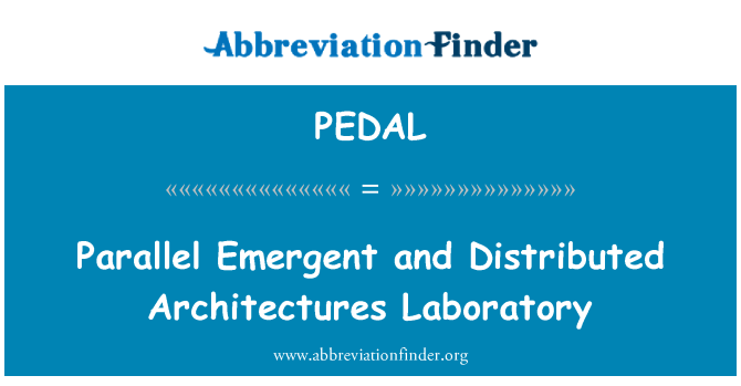 PEDAL: Paralelní emergentní a distribuované architektury laboratoř