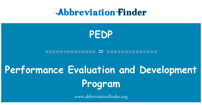 PEDP: निष्पादन मूल्यांकन और विकास कार्यक्रम