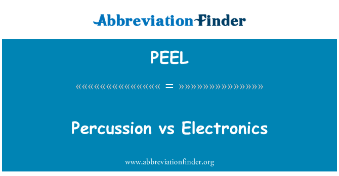 PEEL: パーカッション vs エレクトロニクス