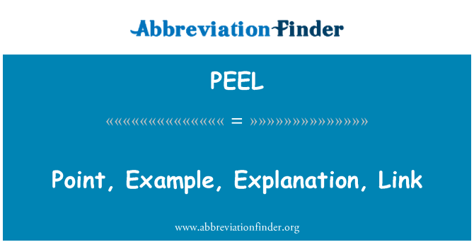 PEEL: Point, contoh, penerangan, pautan