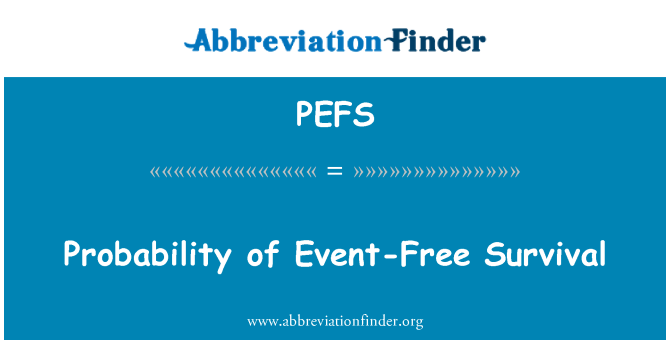 PEFS: 無事件生存率的概率