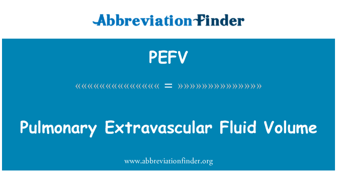 PEFV: Volum ta ' likwidu Extravascular għall-pulmun