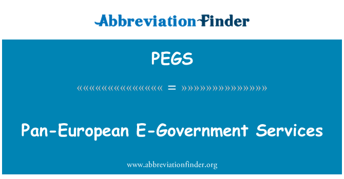 PEGS: Servizzi ta ' l-E-Government pan-Ewropew