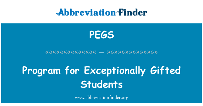 PEGS: Il-programm għall-istudenti eċċezzjonalment Gifted