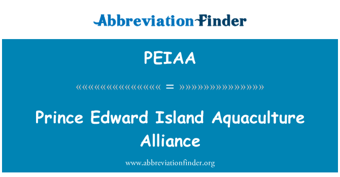 PEIAA: Prince Edward Island vattenbruk alliansen