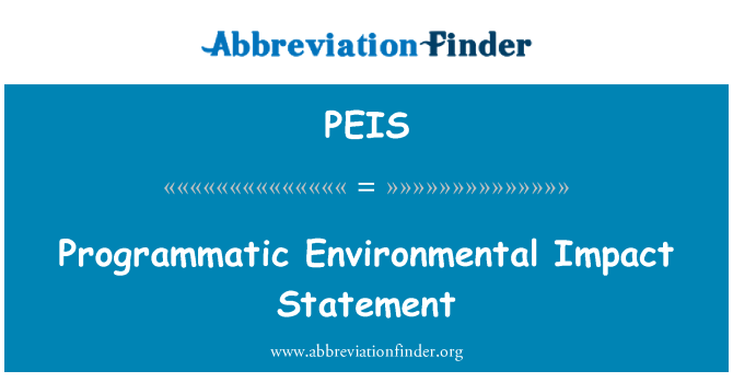 PEIS: Declaración de impacto ambiental programática