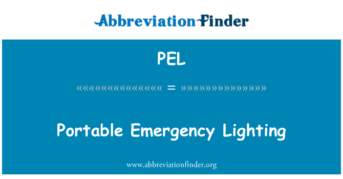 PEL: Портативный аварийного освещения