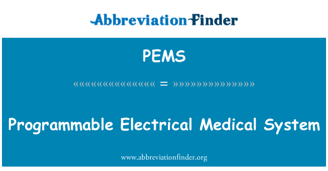 PEMS: Programmable elèktrik sistèm medikal