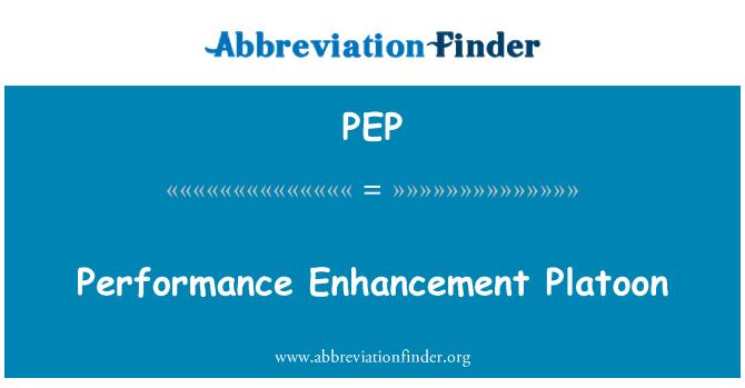 PEP: パフォーマンス向上の小隊