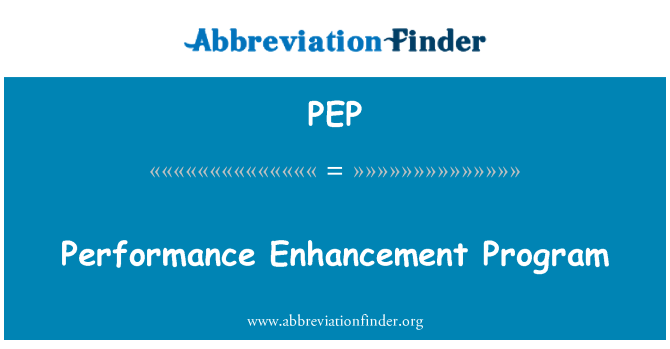 PEP: Prestanda förbättring Program