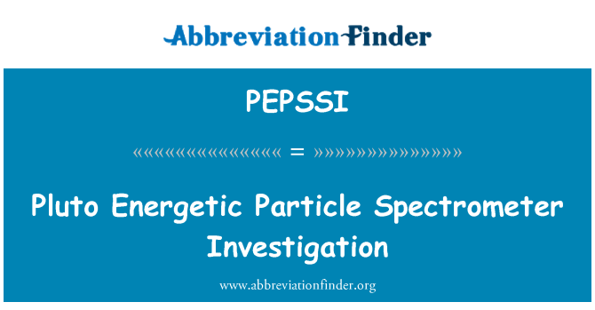 PEPSSI: Plutó partícules energètiques espectròmetre investigació