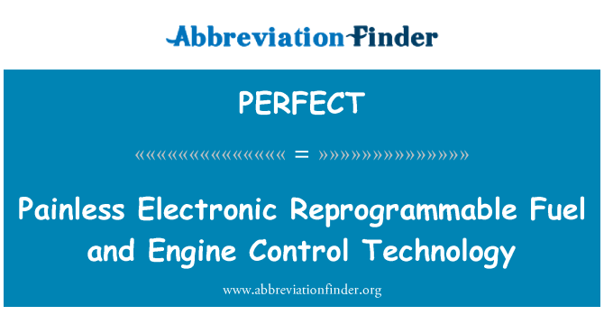 PERFECT: 無痛電子可燃料和發動機控制技術