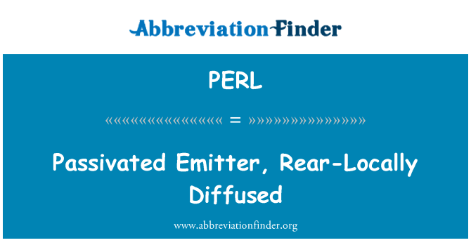 PERL: Passivated פולט, אחורי-מקומית ' מאטום לשקוף '