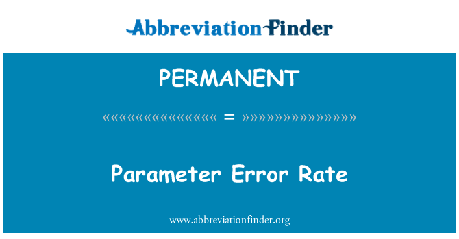 PERMANENT: Parameter napak