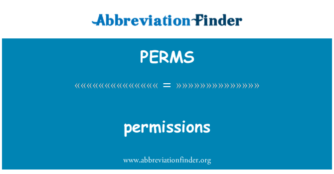 PERMS: autorisations
